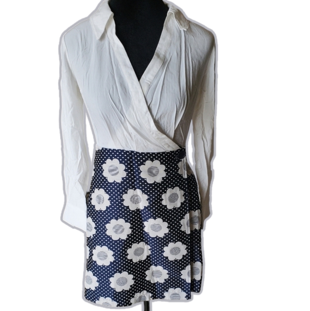 Modcloth Au Contraire Wrap Twofer dress sz 0